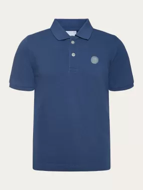 Basic badge polo - GOTS/Vegan - Moonlight Blue