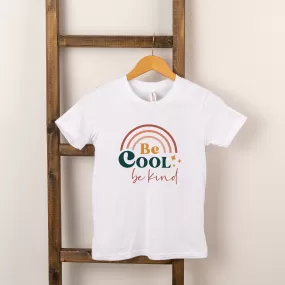 Be Cool Be Kind Rainbow Short Sleeve Tee, White