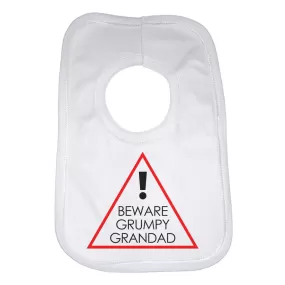 Beware Grumpy Grandad Unisex Baby Bibs