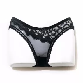 Black Net Lace Cotton Underwear