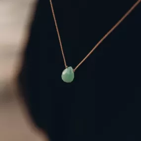 Chrysoprase Briolette Gemstone Necklace For Forgiveness