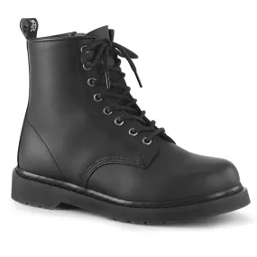 Demonia BOLT-100 | Black Vegan Leather Combat Boots