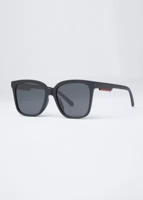 Devine Black Unisex Square Sunglasses