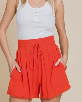 Hillary Hot Coral Short