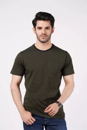 Men's Short Sleeves Yarn Dyed Tee