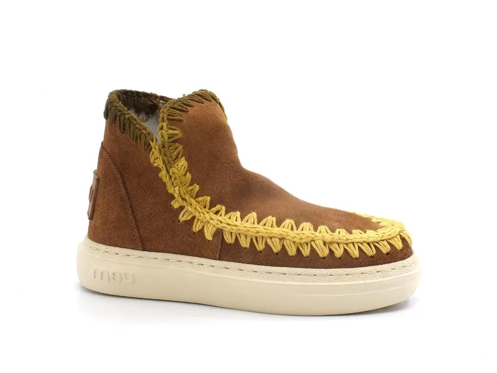 MOU Summer Eskimo Sneaker Bold  Degraded Stitching Brown Cognac MU.SW411001P