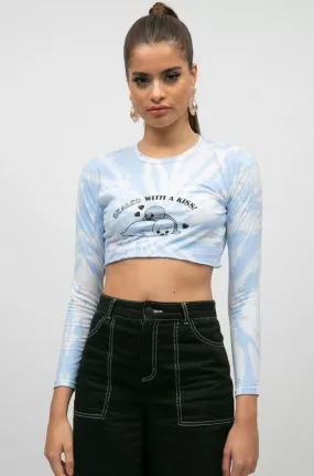 New Girl Order Sealed With A Kiss Long Sleeve Super Crop Top