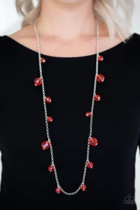 Paparazzi GLOW-Rider Red Necklace Set