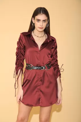 Scarlet Red String Sleeve Dress