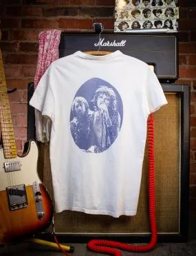 Vintage Rolling Stones Jagger and Watts Back Print Bootleg Concert T Shirt 70s White Medium