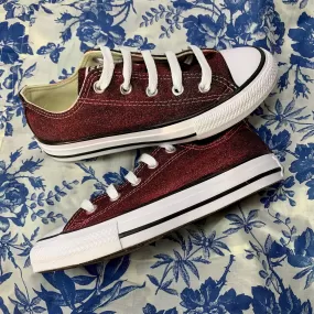 Wine Glitter Converse