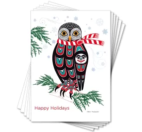 Winter Owl - Holiday Art Card Set